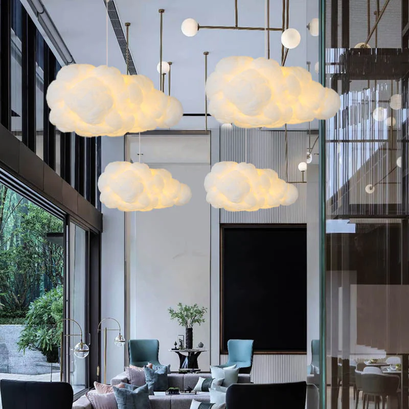 Suspension Nuage blanc LED Design Moderne